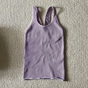 Spiritual gangster purple racer back tank top